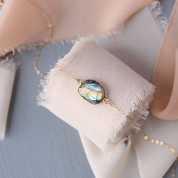 Dainty opal layering necklace